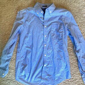 Banana Republic Men's Button Down Shirt Blue Medium